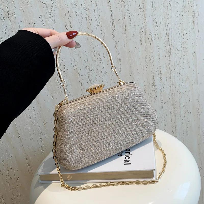 Women's Gentle Texture Handbag  Spring New Versatile Ins Shoulder Messenger Bag Chain Small Square Bag Women