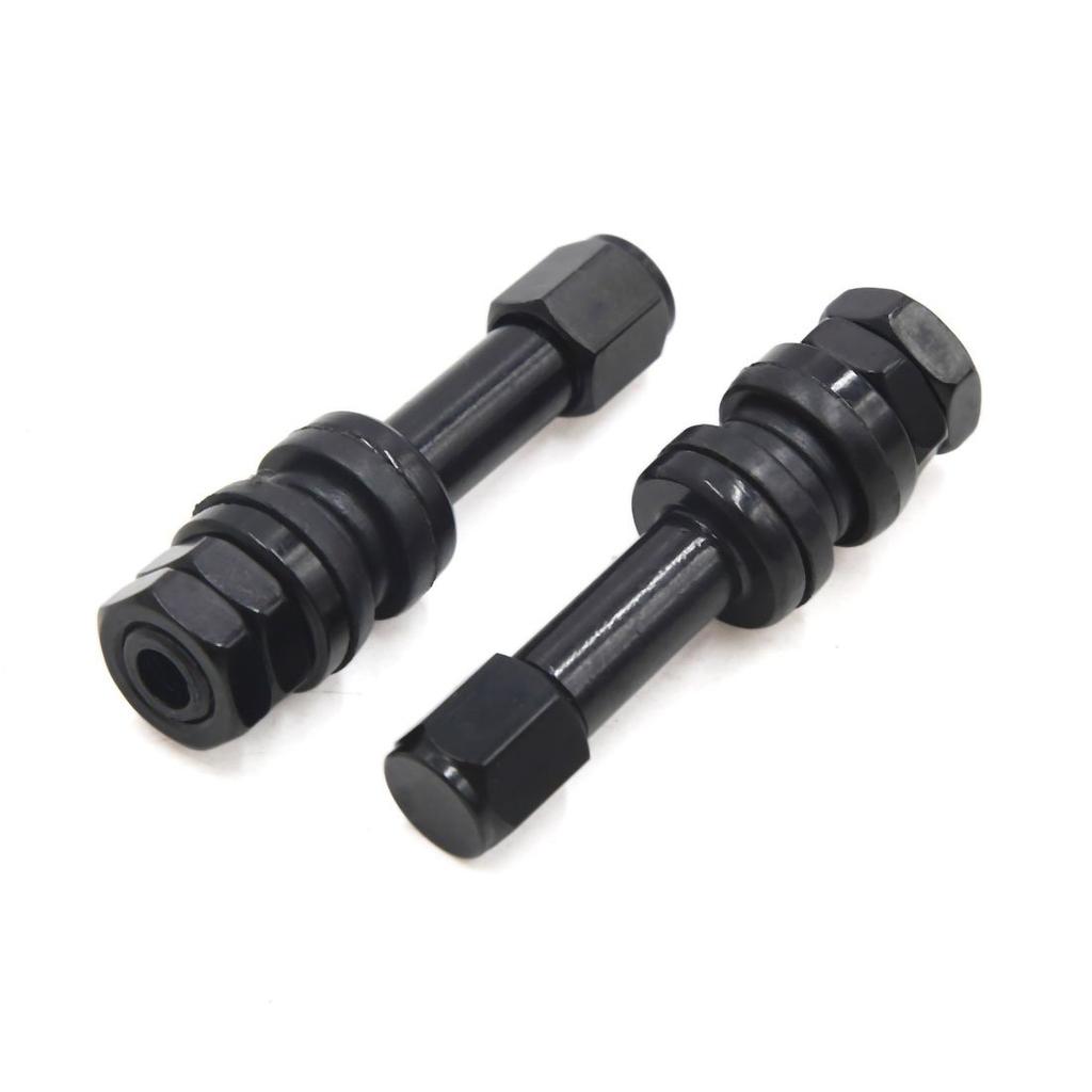 uxcell Tire Valve Stem, Black Bolt-In Tire Border, Vacuum with Dust Cap, For Cars, Auto 4 Pieces