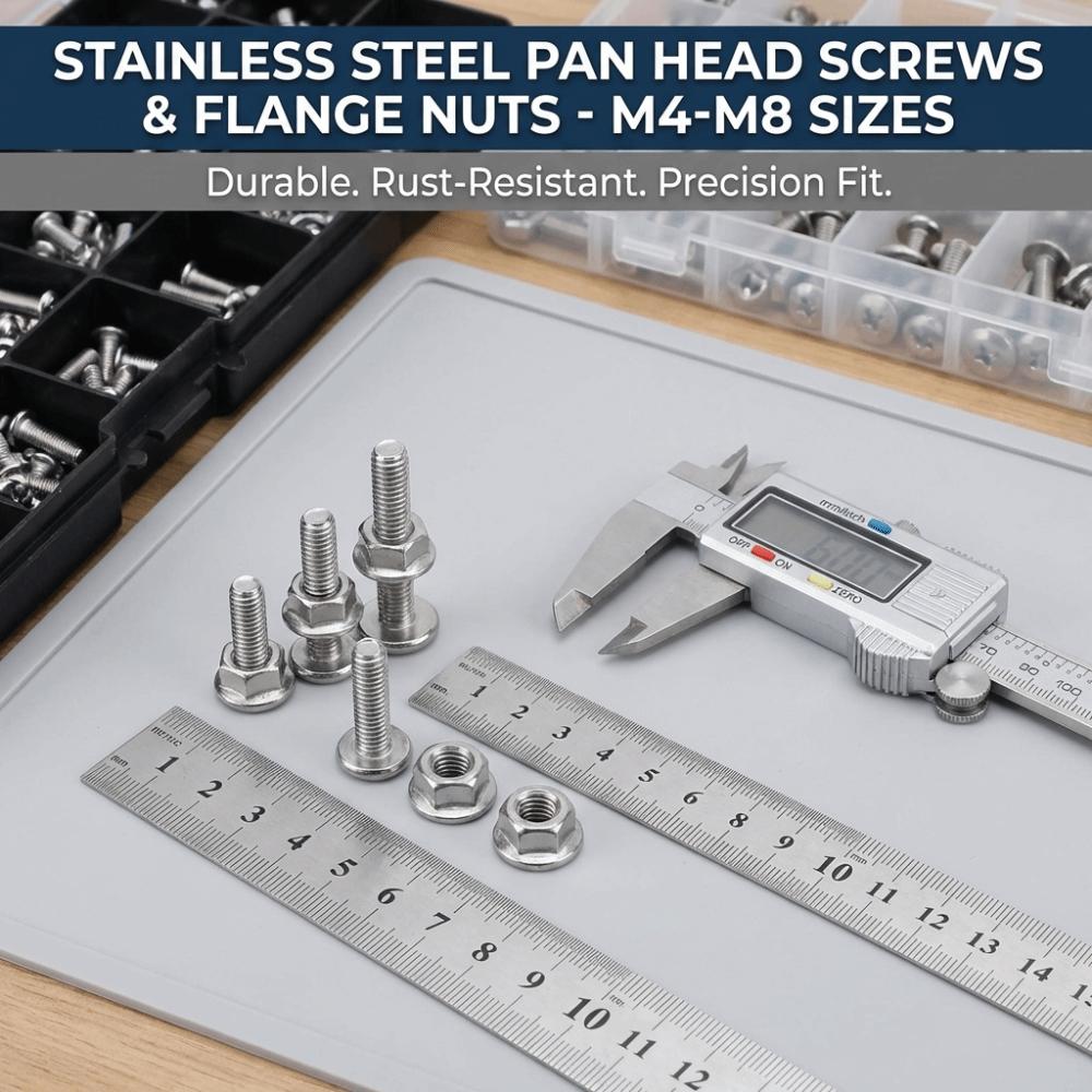 304 Stainless Steel Phillips Beveled Flange Bolt  Furniture Connection