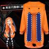 Yomoduki Runa Cosplay Costume Kakegurui Compulsive Gambler Runa Cosplay Wig And Orange Hooded Jacket JK Uniforms With Wigs