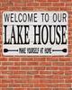 Welcome To The Lake House Sign Metal Aluminum