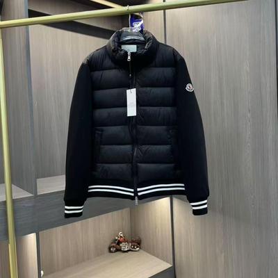 Chaqueta de Plumón para Hombre Marca M Europea con Mangas de Punto de Lana - Abrigo Unisex de Moda con Cuello Alto