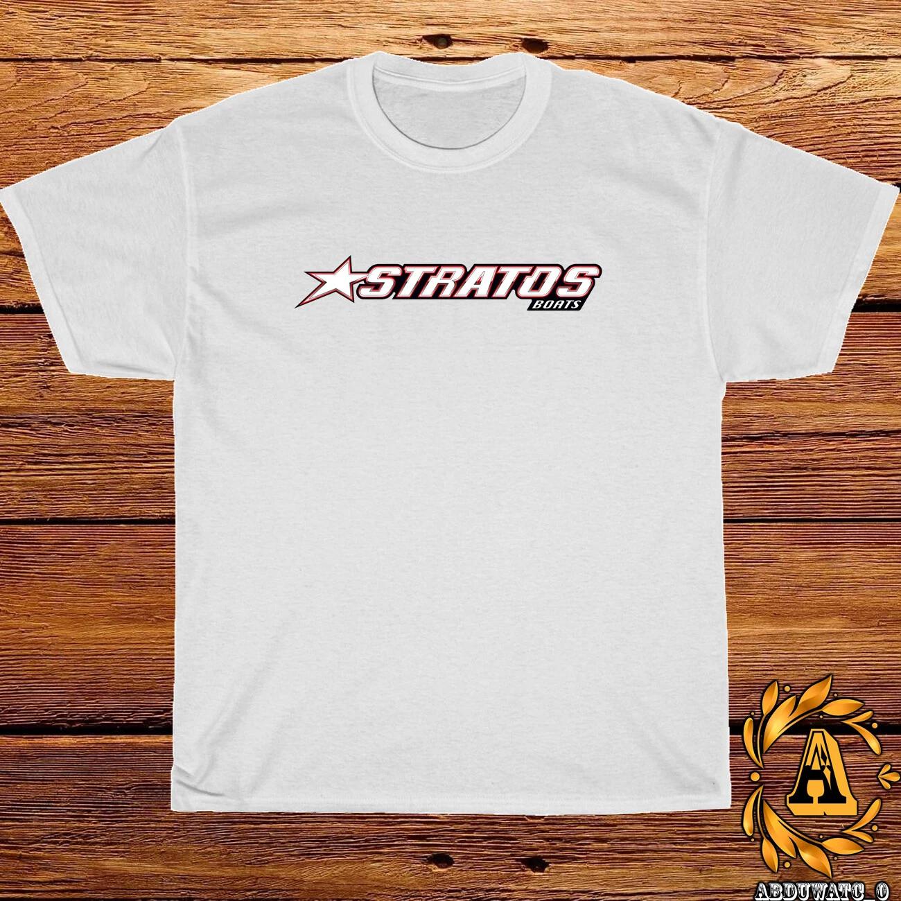 

New Stratos Boats Logo Black/Sport Grey/White/Navy/Red T-Shirt Size S-5XL S
