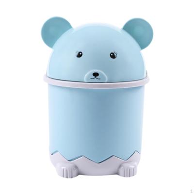 Desktop Trash Can Waste Garbage Lovely Animal Shape Wastebasket Paper Bin for Office