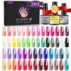 8ml Nail Gel Polish Kit 60pcs Full Set Box Glossy Long-lasting UV Gel Base Top Coat