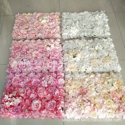 Wedding Supplies Rose Row 3D Simulated Flower Background Wall Artificial Silk Flower Decoration Arch Photography Props