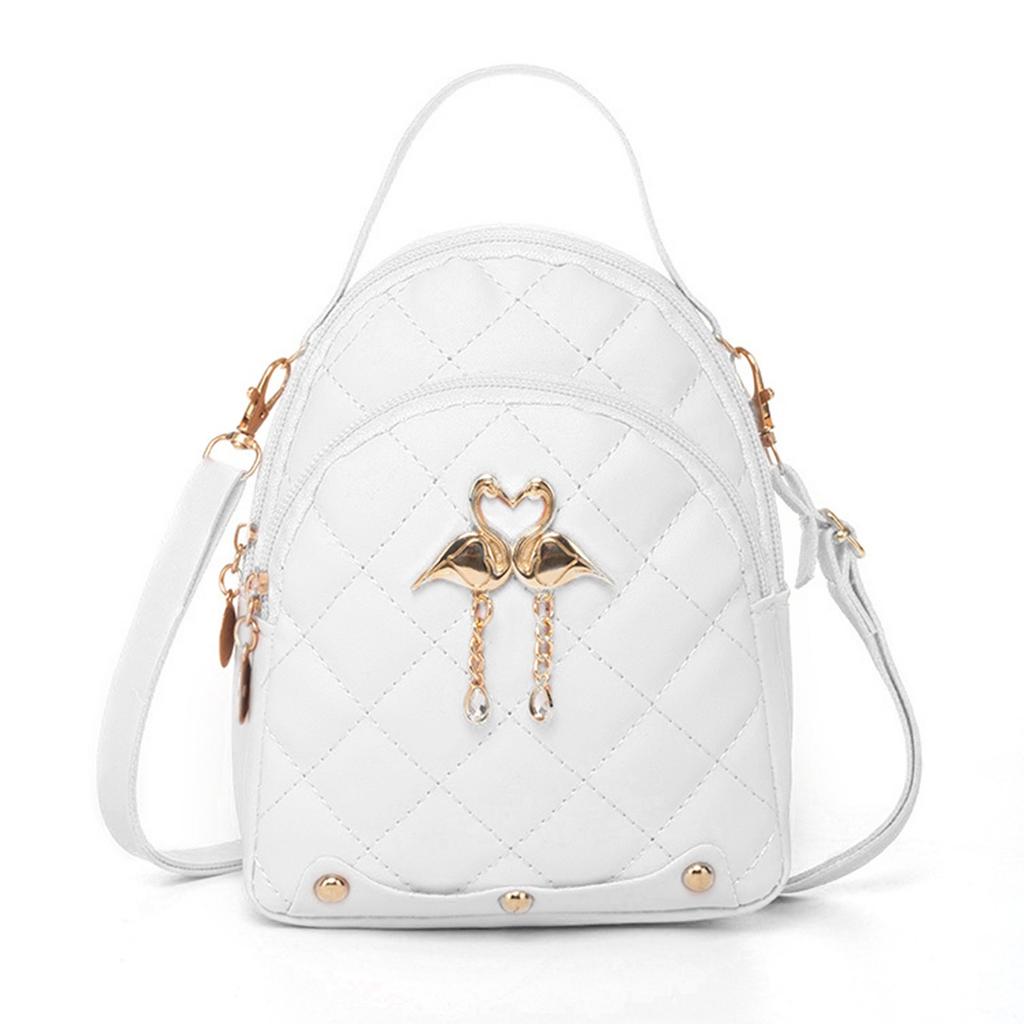 Women Small Backpack Cute Mini PU Backpack Multifunctional Lightweight Casual Bag for Travel