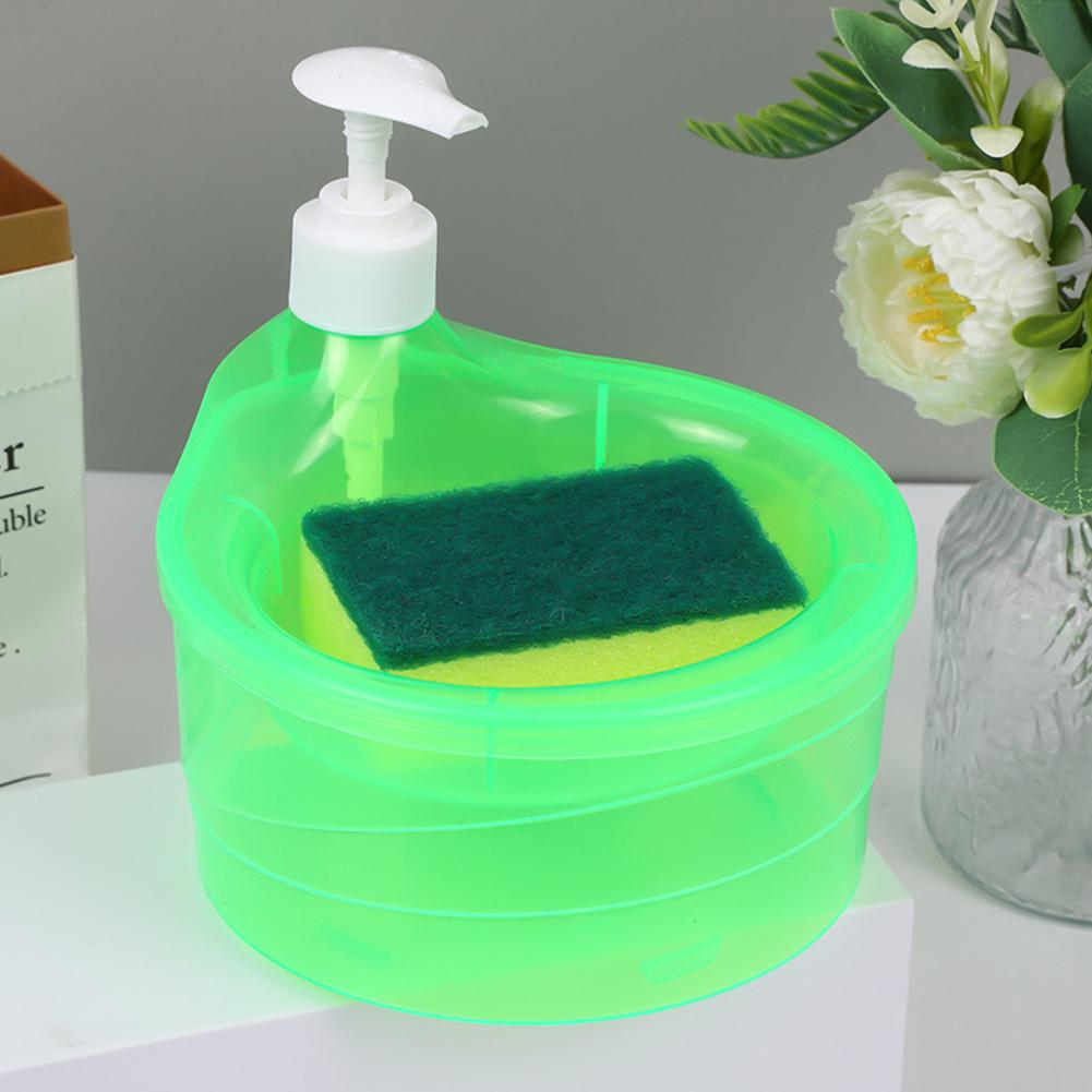 Soap Dispensercreative Kitchen Dishwashing Liquid Dispenser Dispenser Pump Dish Container Soap Liquid Sponge Kitchen Soap