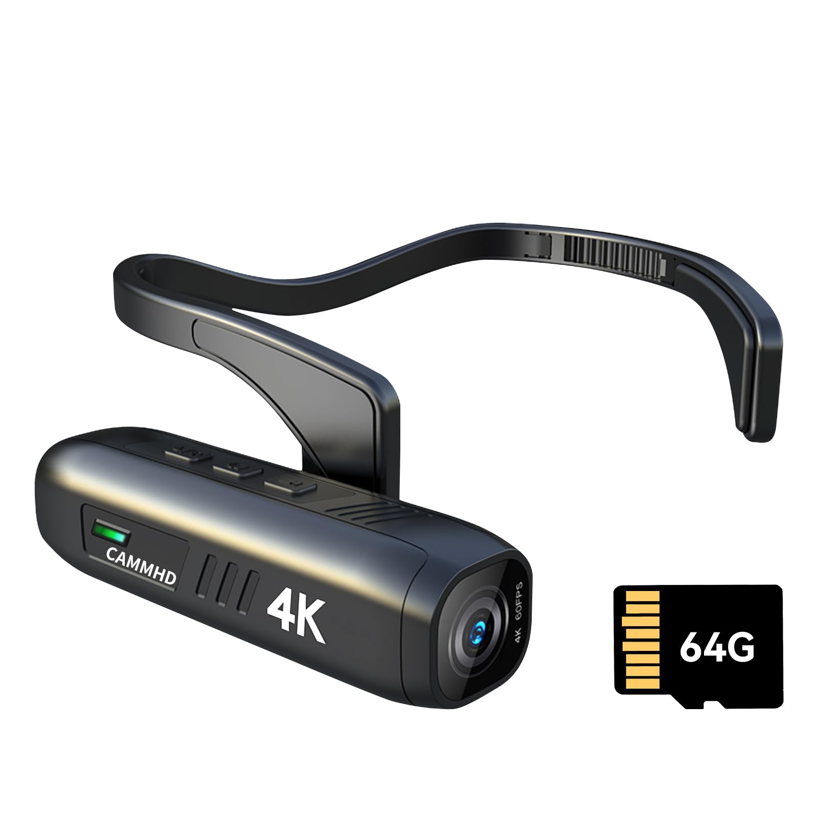 

CAMMHD C2 64G Video Camera 4K Body Camera 2200mAh Hours Battery Life Image Stabilization Wearable Camera WiFi Connectivity Mobile Phone APP Control