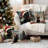 Christmas Cat Pillowcase Bedroom Sofa Cushion Cover 100% Polyester Living Room Soft Cushion Pillowcase Home Decor