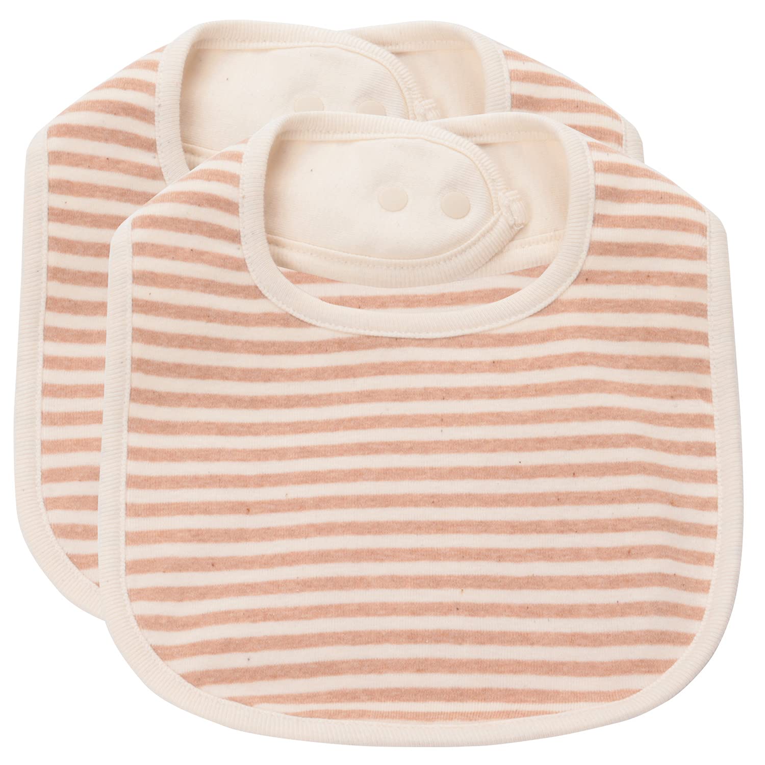 

Baby Organic Made in for Boys and Set of 2 Sizes 2 [fivebear] Bibs, Cotton, Japan, Girls, (Border Brown, 70-90, Bibs)