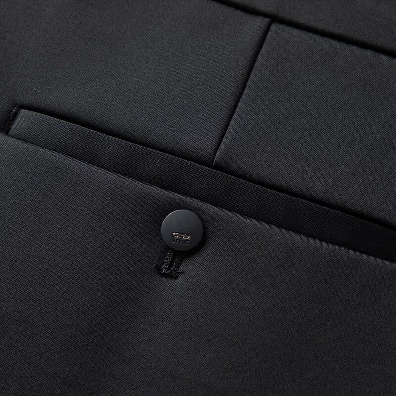 ROMON Men's Wool-Blend Straight-Leg Casual Pants