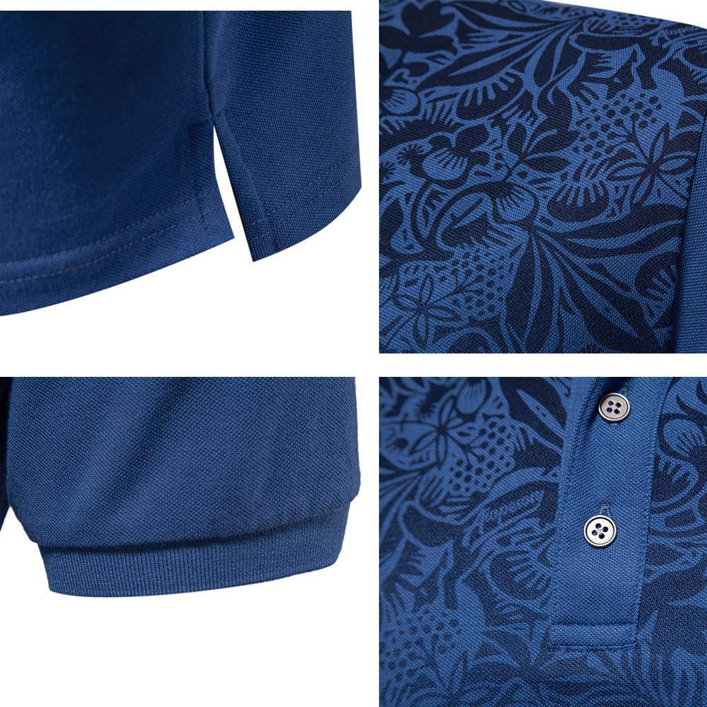 Men’s Summer T-shirts Cotton Polyester Gradient Printed Polo Shirts Short Sleeves Fashion Tops Golf Shirt Daily Casual Menswear