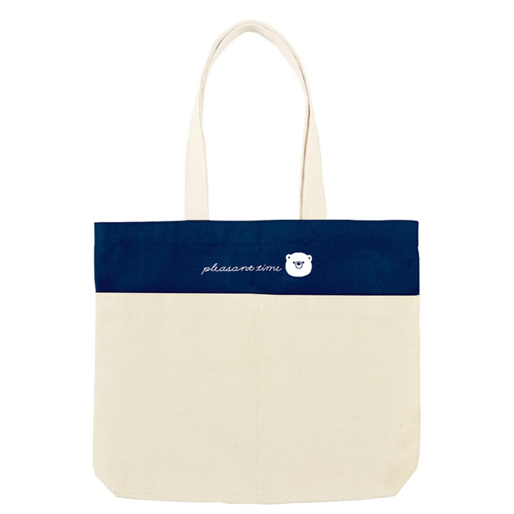 [Сумка-тоут] Передний карман Трендовый тоут SHIROKUMA Темно-синий