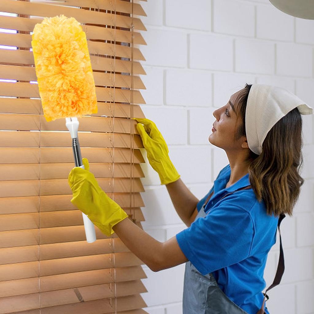 Electrostatic Duster, Disposable Double-sided Non-woven Cleaning Brush, Extendable Feather Duster