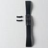 20mm Rubber Watch Band For Yacht-Master Seiko Daytona Submariner Curved End Strap With Endlink Buckle Black Silicone Bracelet