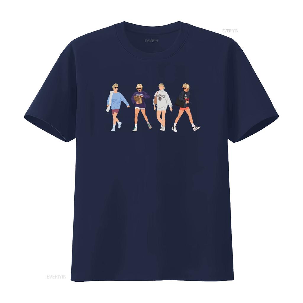 Princess Diana T Shirt 90S Vintage Lady Of Wales Fashion Print Casual Shorts Sweat And Sneakers Style For Her Vintage Washed