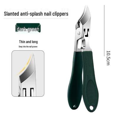 Eagle Beak Angled Nail Clippers: Large Opening, Anti-splash, Multi-functional Manicure Set for Thick Nails
