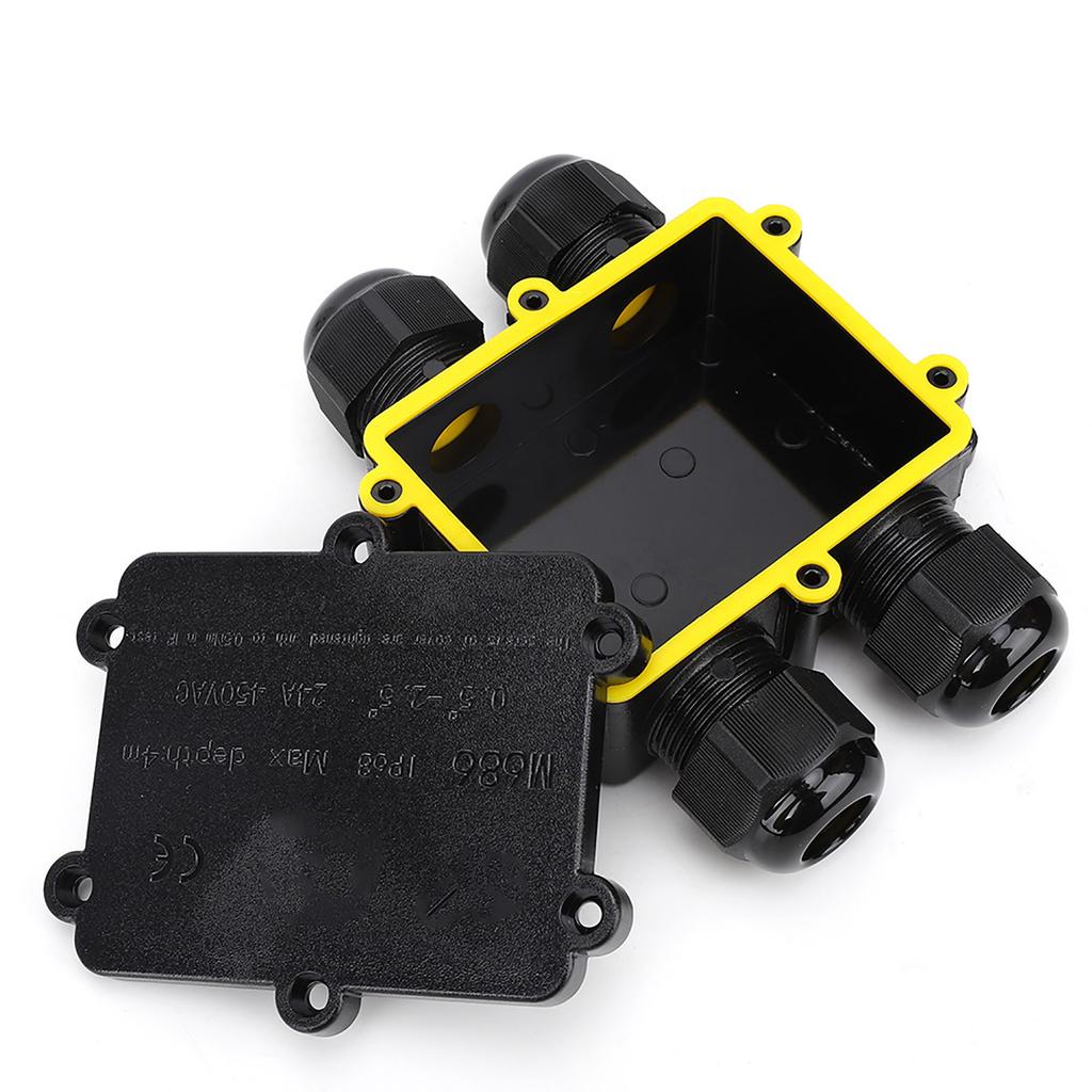 Junction Box Plastic Junction Box Plastic Waterproof Junction Box M686 Outdoor Cable 4-Way H Type Electrical Junction Box IP68