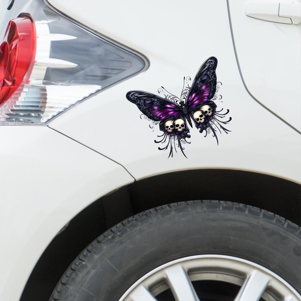 Skeleton Halloween Creative Butterfly Pattern Paste Decor Sticker Car For