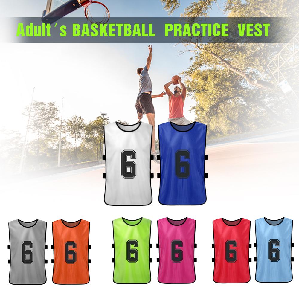 12 PCS Kid S Football Pinnies 2 Colors Quick Drying Soccer Jerseys Youth Sports Scrimmage Basketball Training Numbered Bibs Practice Sports Vest