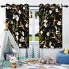 2pcs Luxury Boho Flowers Window Curtains for Home Bedroom Living Room Drakening Heat Insulation Noise Reduction Blackout Drapes