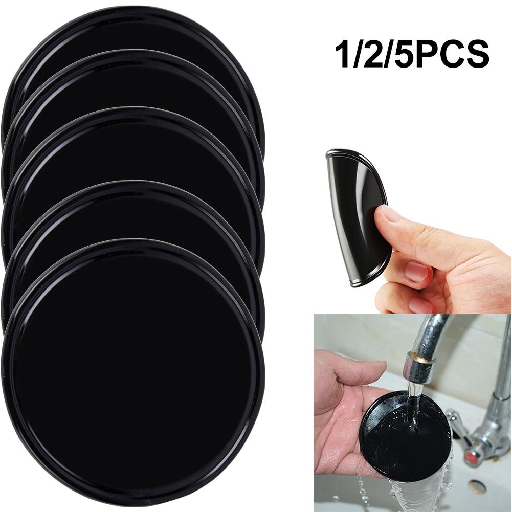 Non Slip Silicone Gel Mat for Car Dashboard Round Sticky Pad 8x8cm Black