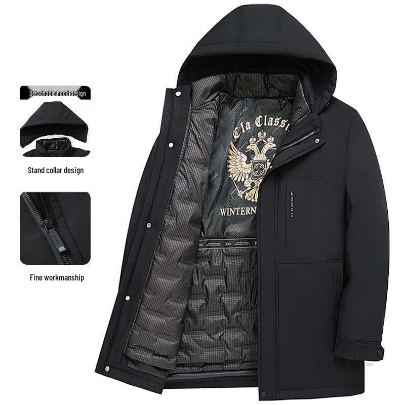 Осень/Зима 2025 Senger Paul Sport Outdoor Пуховик 90% Три в одном Отстегивающаяся куртка Extra Large чёрный