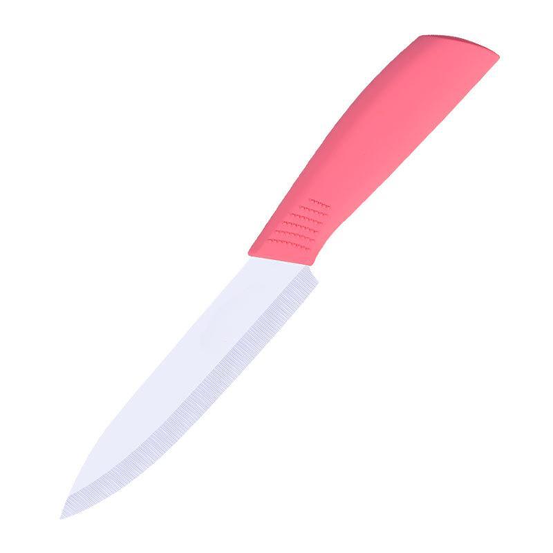 Multi-color Ceramic Fruit Knife for Kitchen 5 Inch Chef Knife with Sheath Utility Slicing Cooking Tool for Vegetable Rustproof Zircon