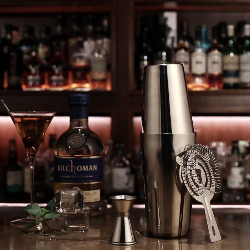 3/4Pcs 600/700ml Cocktail Mixer Kit Professional Bartender Kit Bar Tool Wine Mixer Milktea Shop