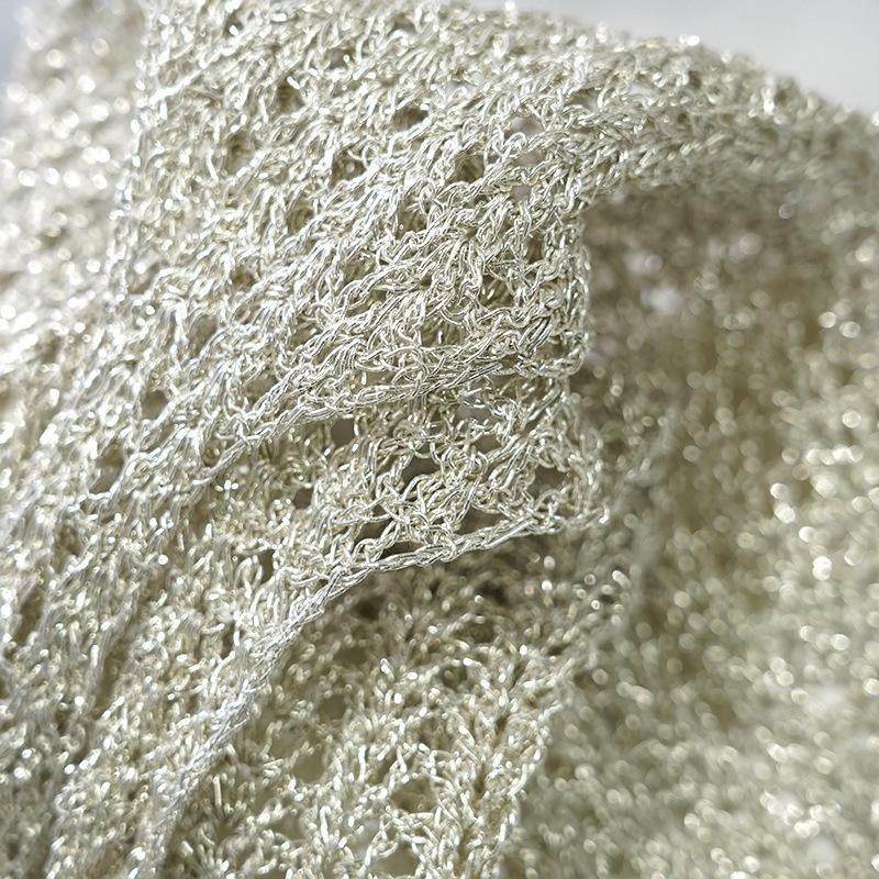 Light Luxury Bag Core Silver Thread 1Mm Silver Flash Silver Yarn Silk Diy Handmade Bag Hook Bag Thread Woven Handbag Broken Silver Thread
