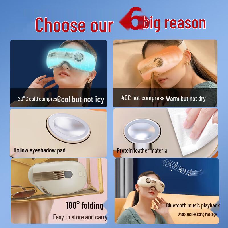 HEZHENG Foldable Smart Eye Massager CN plug (adapter included)