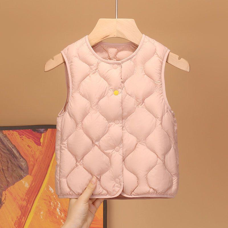Autumn and winter light children's down vest vest medium children's liner boys and girls wear gourd vest