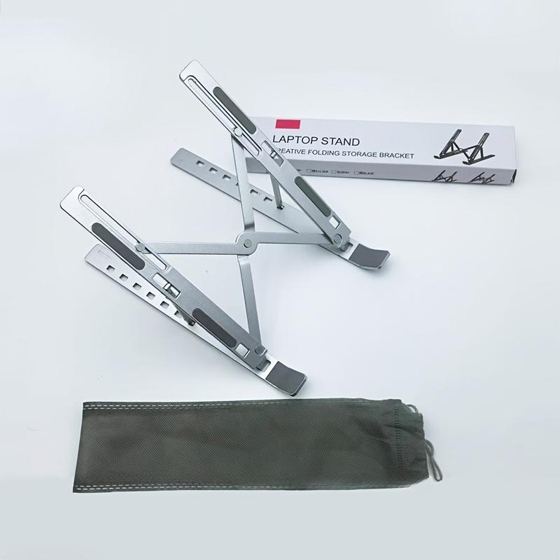 

1 шт. Металлическая подставка для ноутбука, Складная охлаждающая подставка-лифт и подставка для увеличения высоты, Портативная настольная подставка, Держатель для планшета