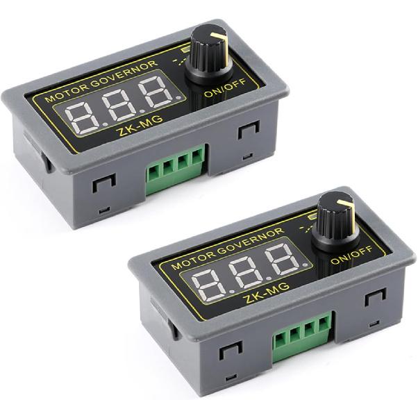 2Pcs ZK-MG PWM Motor Driver DC 5V 12V 24V Motor Speed Controller Adjustable Speed Regulator Digital Encoder Duty Cycle Frequency Housing with