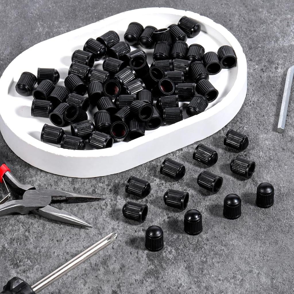 1000 Pack Valve Stem Caps Tire Valve Caps With O Rubber Ring Plastic Valve Tire Covers Black Dust Caps For Cars, SUVs, Bike, Bicycle, Trucks,