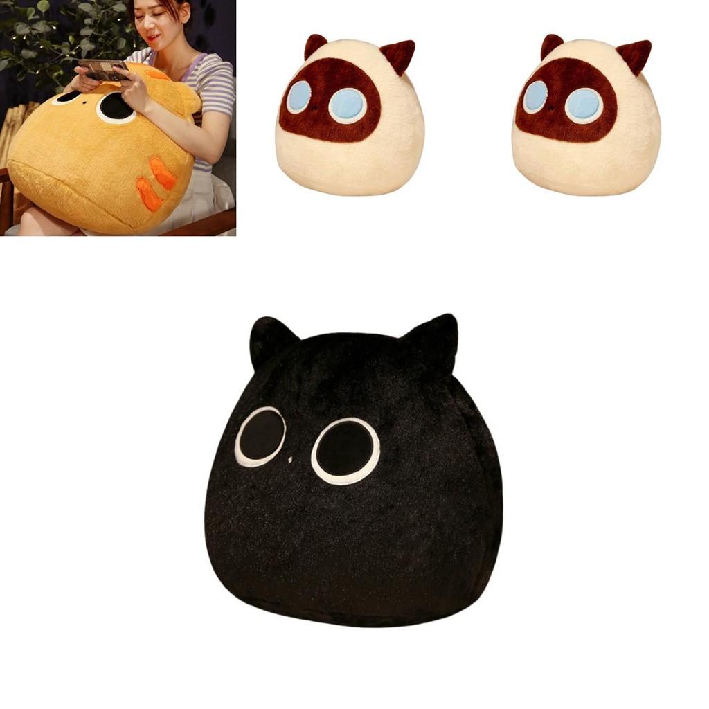 Cute Black Cat Dumpling Pillow Plush Toy Stuffed Animal Doll