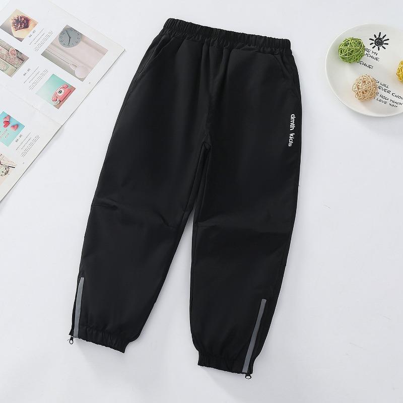 Boys Big Kids Loose Outdoor Windproof Solid Softshell Long Pants