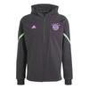 FC Barcelona Mens Adidas Ribbed Regular Raglan Hooded Jacket