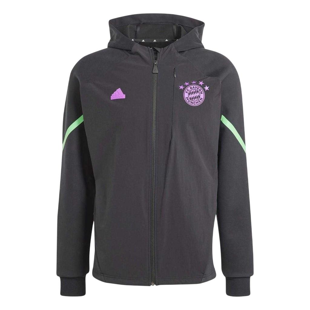 FC Barcelona Mens Adidas Ribbed Regular Raglan Hooded Jacket