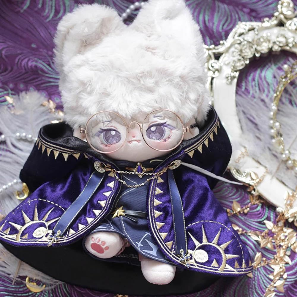 Niannyyhouse 10cm20cm Plush Clothes, Robe, Belt, Magic Cloak, Cotton Doll Clothes, Dress-Up (Purple, 20cm)