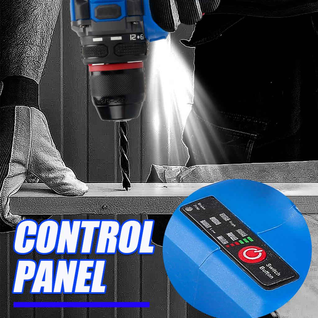 Cordless Power Wrench Electric Drill Combo Kit Handheld Small Pistol Drill Multi-function Electric Screwdriver Auto Repair Tools