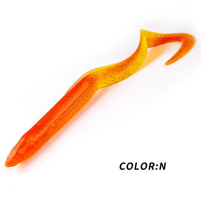 BEARKING Soft Bait Eel Lure with Lead Head Hook, 15cm/20cm for Long Cast Sea Fishing (L45L46)