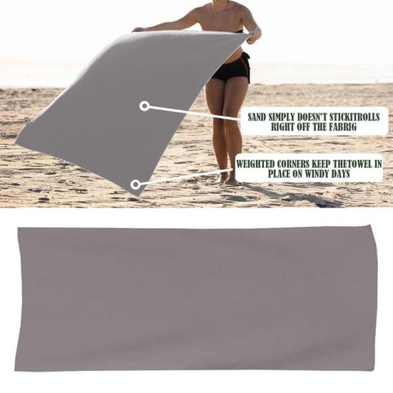 Magnetic Bath Towel Portable Absorbent Beach Towel Swimming Wrap Towel with Magnet for Bath Yoga Camping Swimming Pool