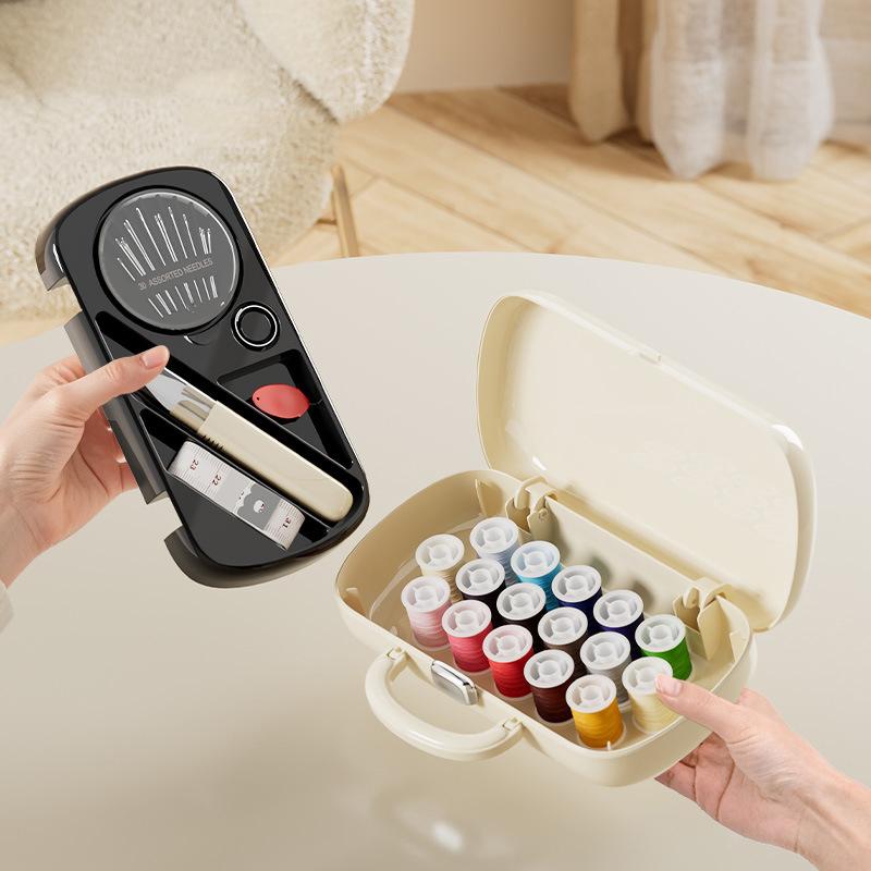 Multi-Functional Dustproof Storage Box Creative Sewing Box Portable Student Manual Sewing Including Needles And Threads