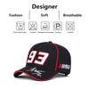 2024 New Simple Letter 93 Embroidery Hip hop Fashion Baseball cap 100% Cotton Unisex Adjustable Outdoor Sports Sun Cap Trucker H