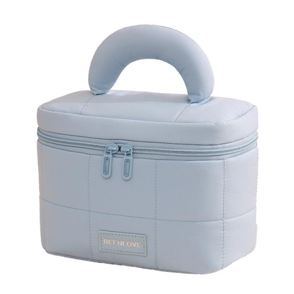 Large Capacity Makeup Bag Travel - friendly Portable Makeup Organizer Multi - compartment Multi-functional Cosmetic Bag синий