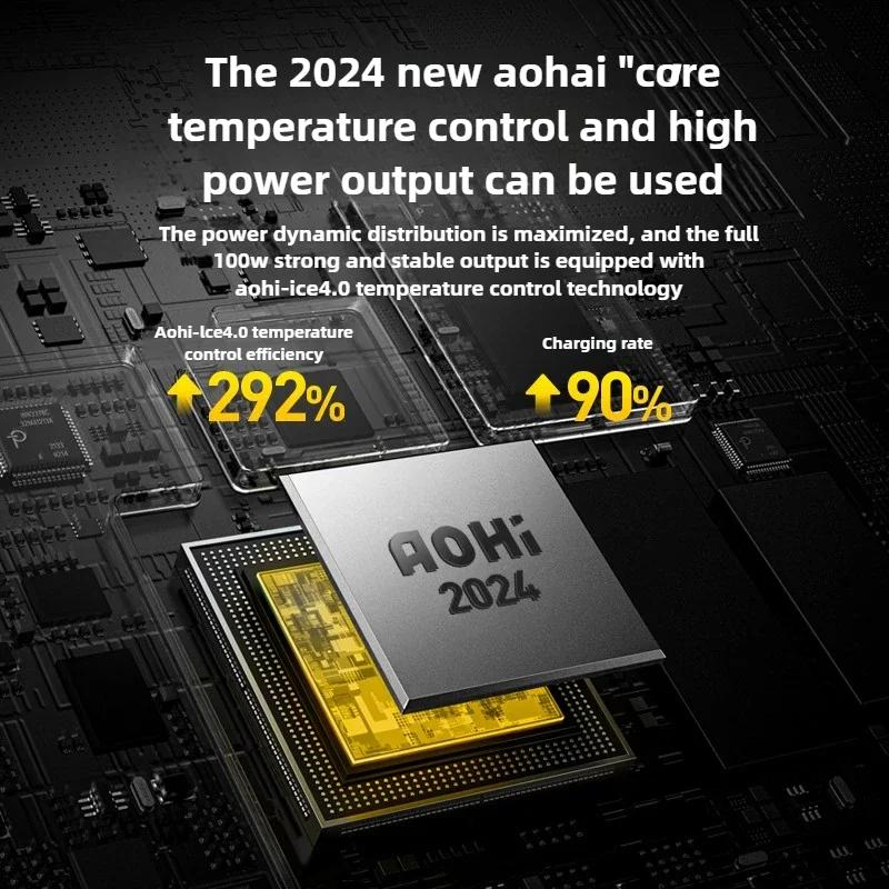 100W GaN Ladegerät Duale Typ-C Schnittstelle Superschnellladung Ladekopf Datenkabelset Geeignet für Mobiltelefone/Notebook