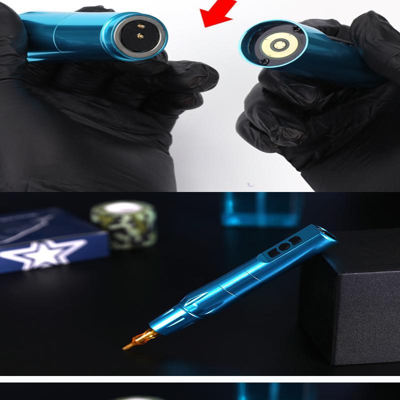 Wireless Tattoo Pen Rechargeable Comfort Grip Adjustable Speed Portable Tattoo Machine for Beginners & Professional Artists