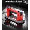 3.7V Shijing 6112 Narrow Strip Electric Suction Cup 100KGS Vertical Suction, 90x240mm Rubber, Auto Air Pump & Digital Display